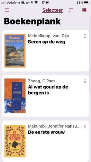 Afbeelding Boekenplank Passend Lezen-app
